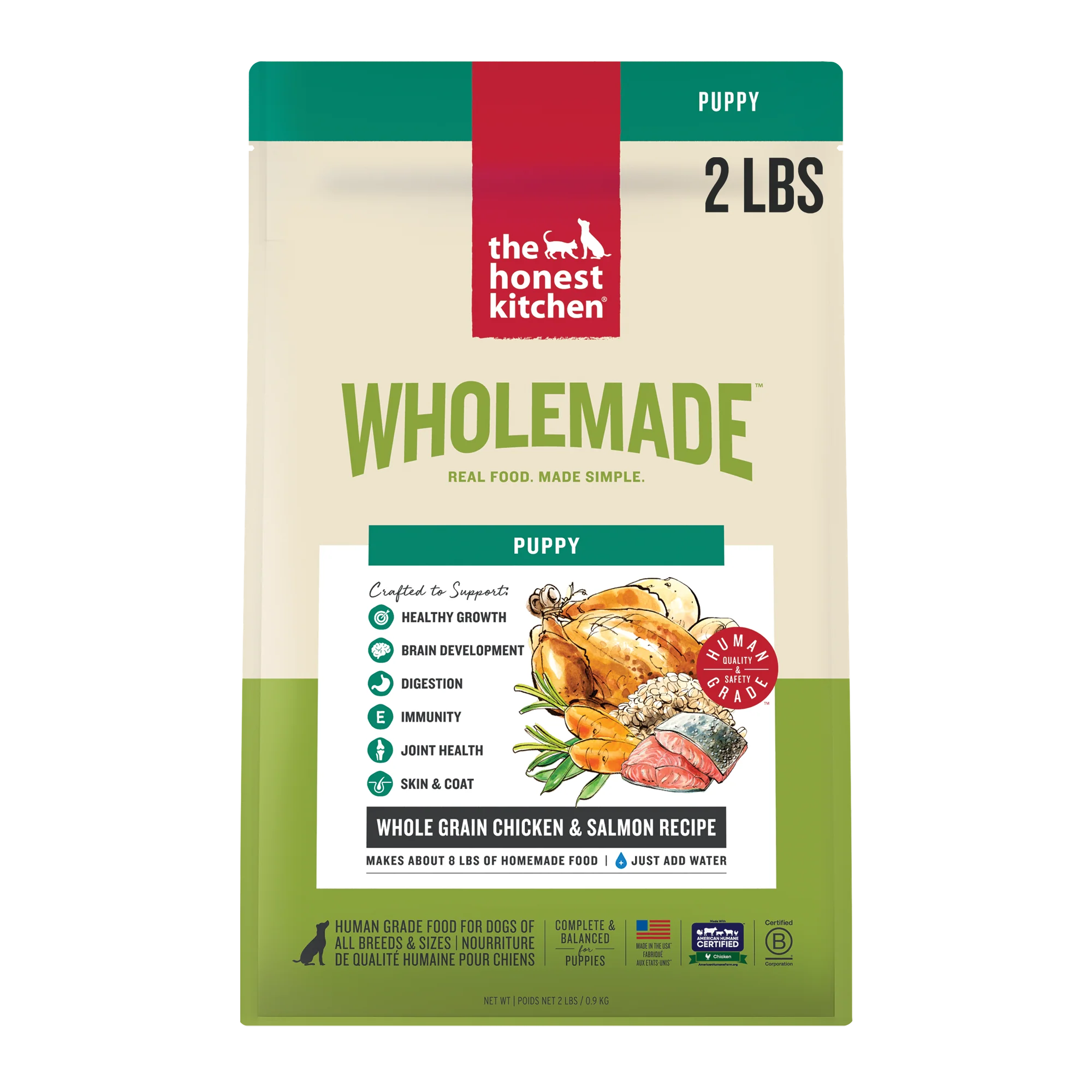 Wholemade Whole Grain Chicken & Salmon Dehydrated Puppy Dog Food - Image 7